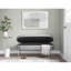 Banc de rangement contemporain en métal chromé et similicuir-96502270