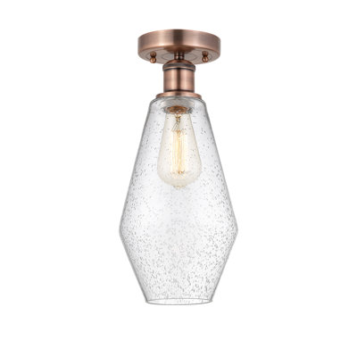 Plafonnier semi-encastré en verre Amylea
