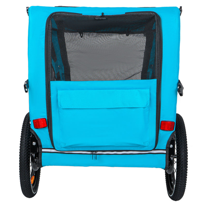 Chariot pour chien avec remorque, Bleu/gris