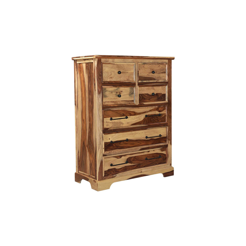 Solid Wood 43'' W 7 - Drawer Dresser, Natural