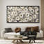 «Yellow, Tan Grey Abstract Botanicals Relaxing Calm», impression sur toile encadrée surdimensionnée-111652976-111652977
