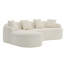 Canapé modulaire en L en éponge à compression complète avec méridienne incurvée, canapé modulaire en chenille, haute densité 30D pour le salon en appartement-804926950
