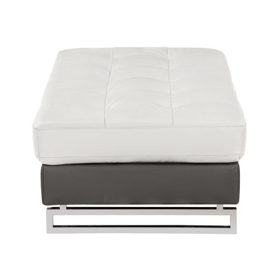 Oversized Gray Leather Sectional With Solid Wood And Shining Legs, Spacious Lounge Glistening Relaxing Spot