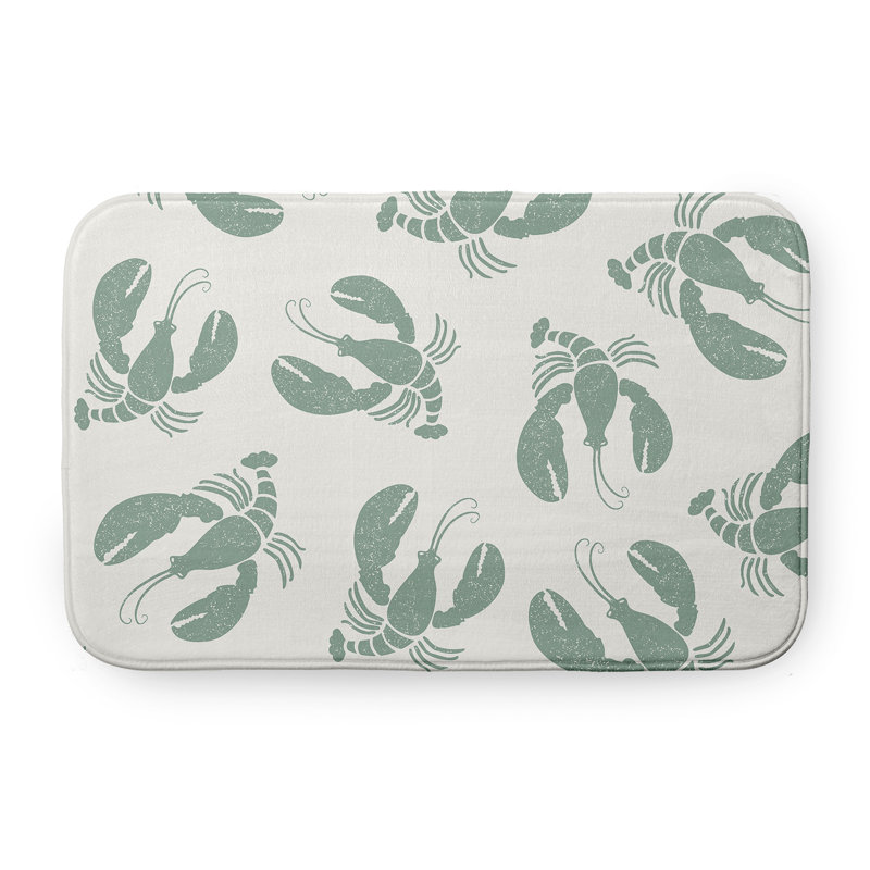 Tapis de bain Nautical Nights, L 17 po x L 24 po, Vert