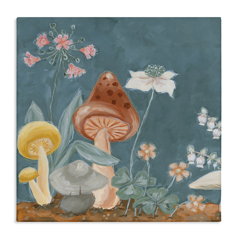 "Forest Forest Mushroom", art mural sur toile par JG Studios, H 24 po x l 24 po