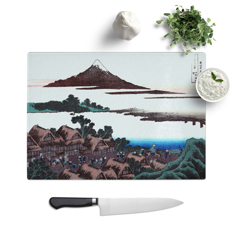 Tempered Glass Dawn at Isawa in Kai Province Chopping Board, 28.5 cm W x 20 cm L