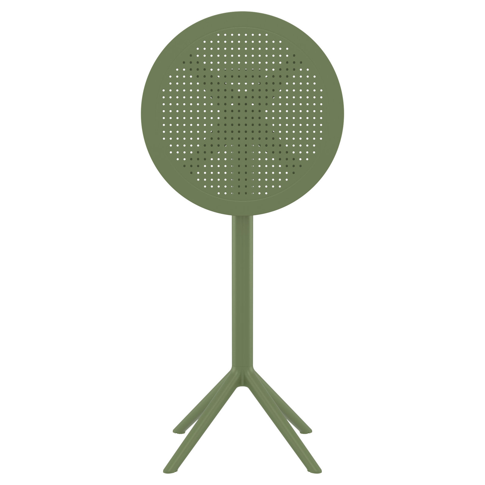 Plastic/Resin 2 - Person Round Table, Olive Green, 42.5'' H x 23.6'' W x 23.6'' L