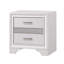 Ensemble de chambre à coucher Queen, blanc, ensemble 2 pièces avec table de chevet