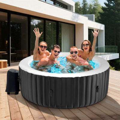 Spa gonflable, ensemble de baignoire spa d'extérieur inclus Pompe de chauffage