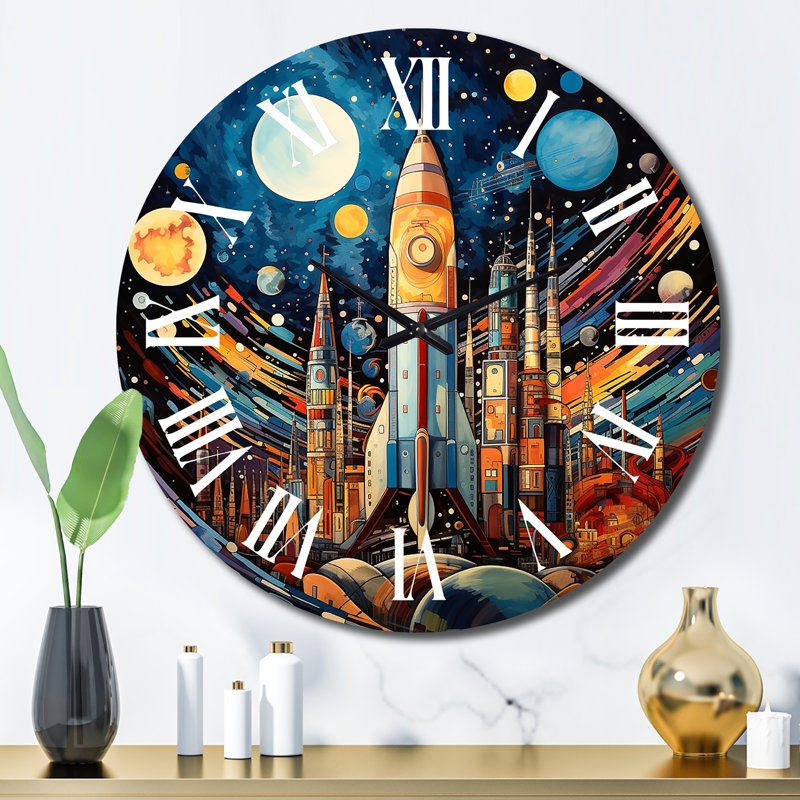 Wrightstown - Transportation Wall Clock, Large