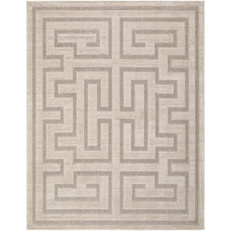 Tapis tissé à la machine Rachel Zoe X Livabliss The Studio, Beige, Rectangle 7 pi 1 po x 10 pi