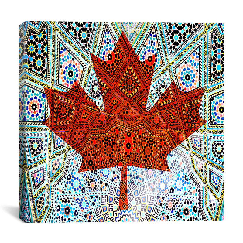 «Canada Flag Maple Leaf # 6», reproduction d'impression sur toile, H 12 po x l 12 po x P 1,5 po