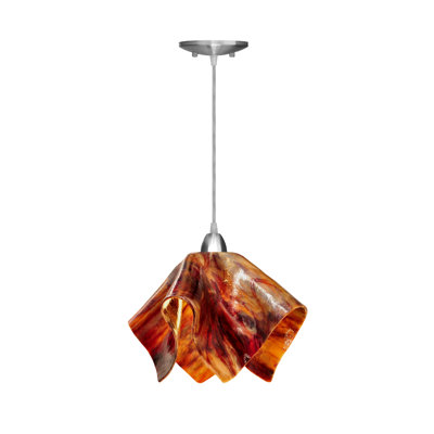 Amergin Flame Handcrafted Glass 1-Light Pendant