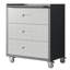 Armoire de rangement en métal robuste avec roulettes - Armoire à outils à 3 tiroirs pour les solutions de rangement de garage, de bureau et de maison-2111526817