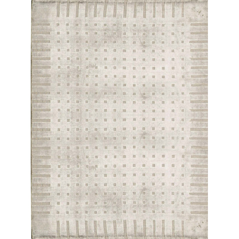 Geometric Area Rug in Gray