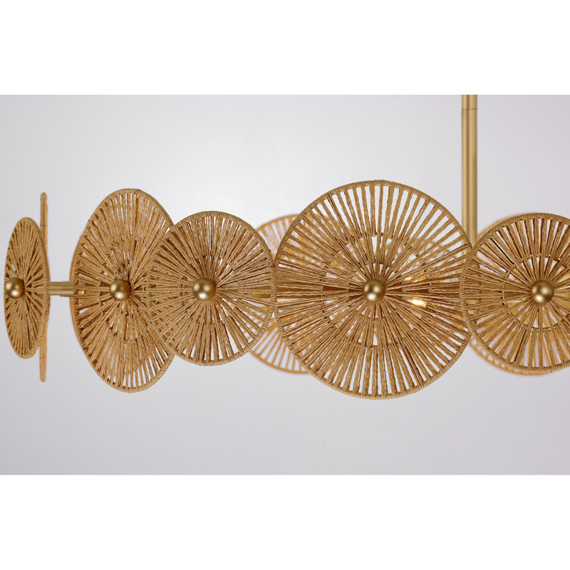 Abbott 5-Light Pendant in Distressed Gold by Breegan Jane