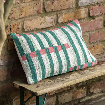 Mala Striped Woven Throw Cushion