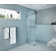 Maven 28 in. x 86.75 in. Fully Frameless Arched Fluted Single Fixed Shower Panel