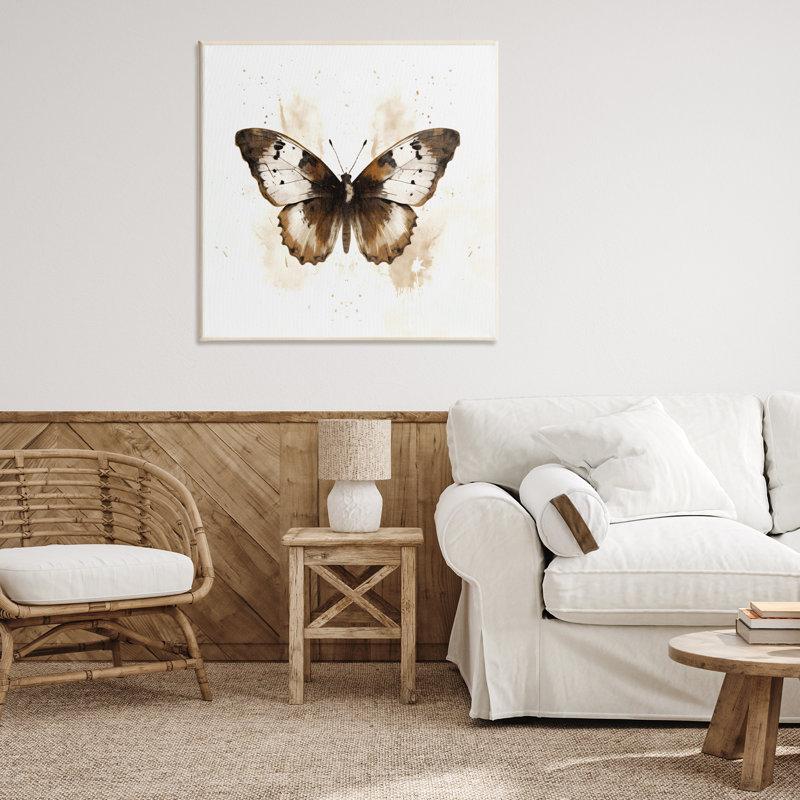 Brown Washed Moth Canvas, design by Creative Studio, 36" H x 36" W