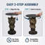 Table d'appoint Leopard Head