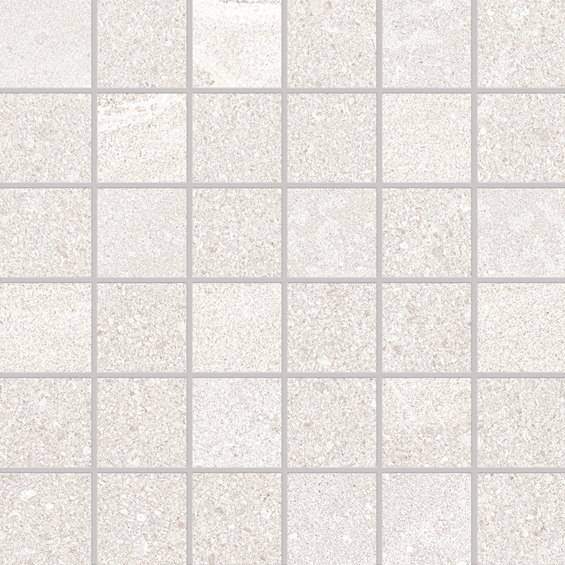 Carreau de mosaïque en porcelaine mate pour plancher et mur 2 po x 2 po Monolithe, Blanc