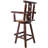 Rustic Bar Stool - Fir Wood Construction, Chair Withdecorative Star Backrest, Footrest,Wide Armrest, Rustic Kitchen Stool, Tall Bistro Chair For Dining Room, Restaurant, Pub, 4-Foot,Brown Color