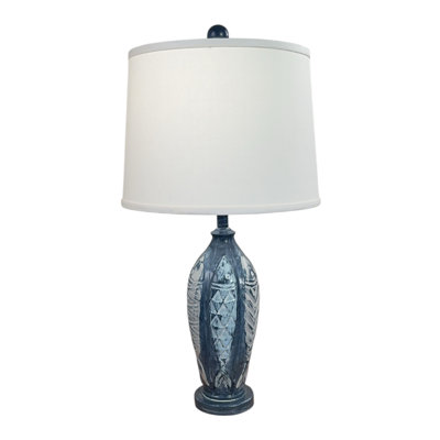 DISTRESSED NAUTICAL MULTI FISH TABLE LAMP