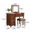 Buffet 35,43 po de style américain brun avec comptoir rabattable