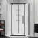 Capri 38'' W 79'' H Framed Neo-Angle Reversible Shower Kit in Black
