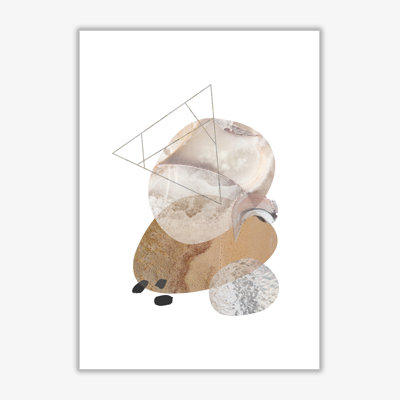 Abstract Geometric Pebble - Single Picture Frame Print