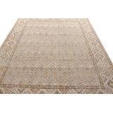 Distressed Homage Hand Knotted Wool Geometric Area Rug