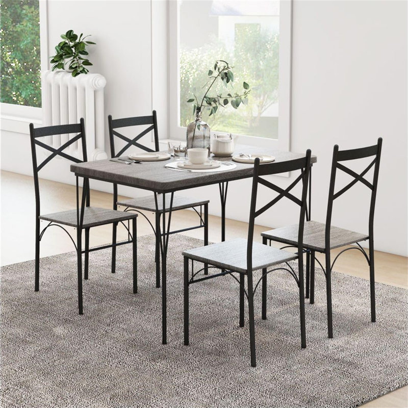 Suzzie 4 - Person Dining Set, Grey