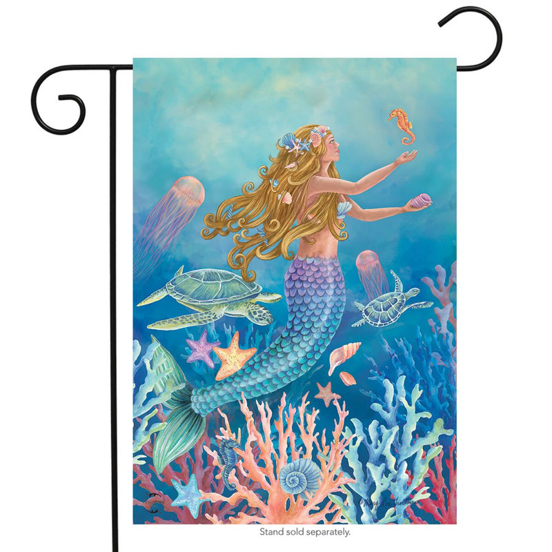 Drapeau de jardin d'été sirène
