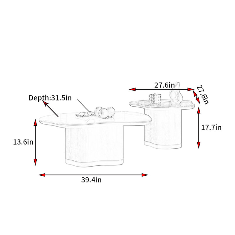 Table basse Italian Light Luxury