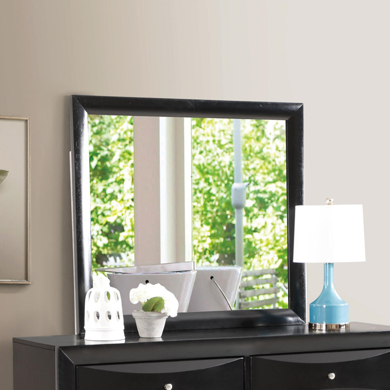 Miroir Marilla G1500-M, noir, 39,03 po x 35,03 po, Noir