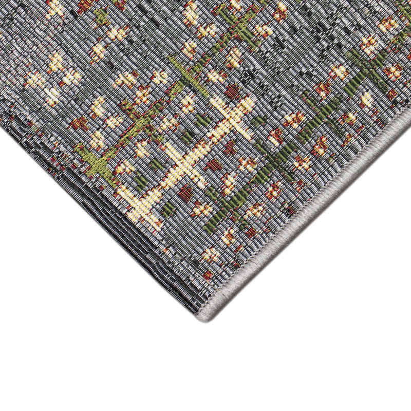 Abstract Kitchen Mat, Black, Runner 1'11" x 4'11"