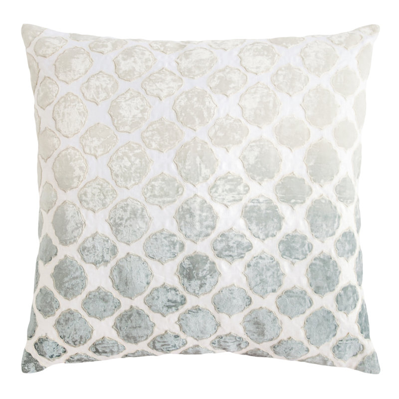 Tile Square Pillow Cover & Insert, Sage/White