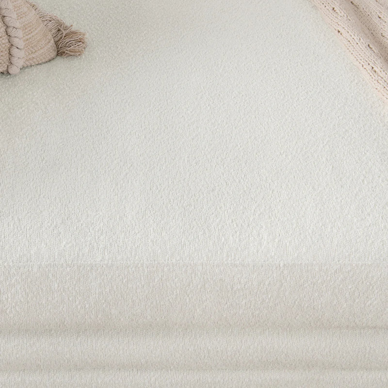 Audrey Upholstered Fabric Daybed, Rise White  Performance Upholstery