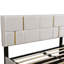 Grand lit plateforme tapissier avec rangement hydraulique