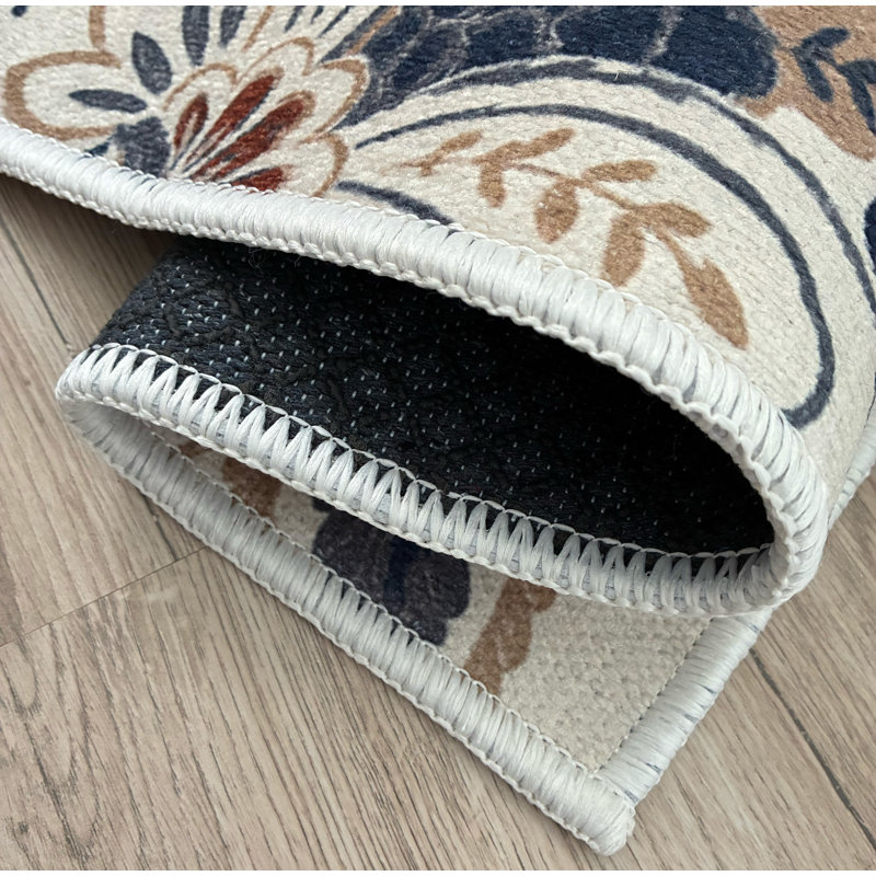 Tapis de marches d'escalier de taille personnalisée par pouces antidérapants lavables à la machine (ensemble de 13), White