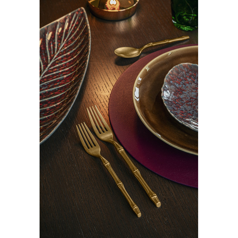 Bali Flatware Set - 20 Pieces, Pewter Gold