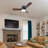 Arielmarie 42'' 3 - Blade Large Indooor Ceiling Fan With Light Kit and Remote, 3 LED Colours, 6 Speed Noiseless DC Motor, Timer-1149063660