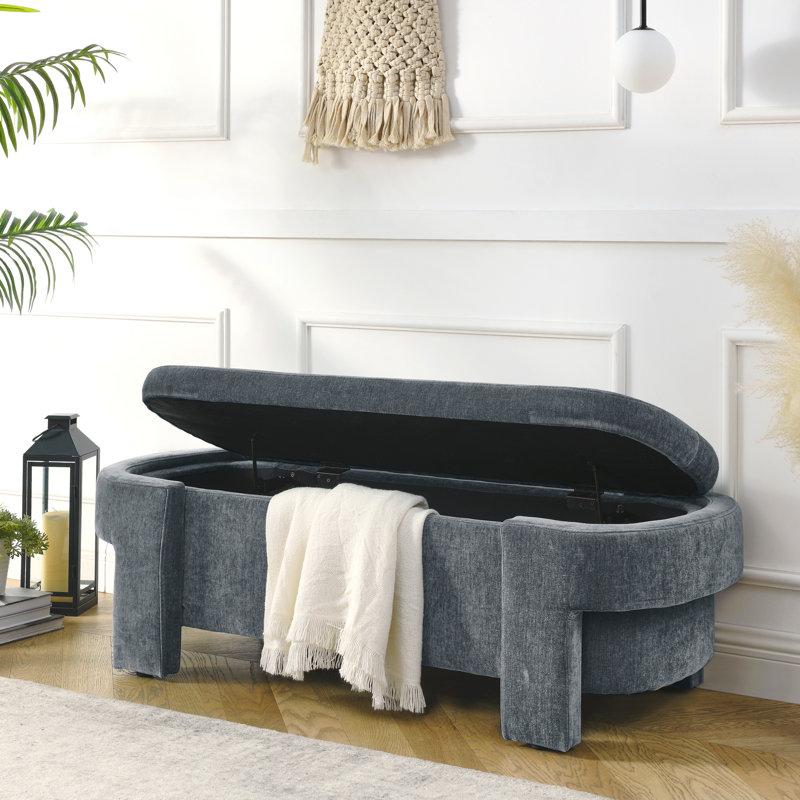 Banc de rangement Kamrul, Gris