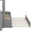 Lit superposé simple au-dessus de double avec lit gigogne et escalier de rangement, garde-corps pleine longueur, tablettes de rangement et port USB, aucune boîte à ressorts nécessaire-121954287