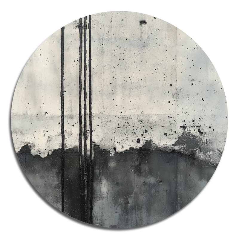Liggett - Art mural rond abstrait en métal, L 16 po x H 16 po