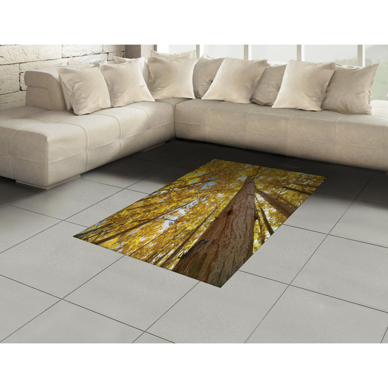 Scenery High Density Long Fiber Poly Threads Decorative Area Rug Carpet, Rectangle 4' x 5'8"