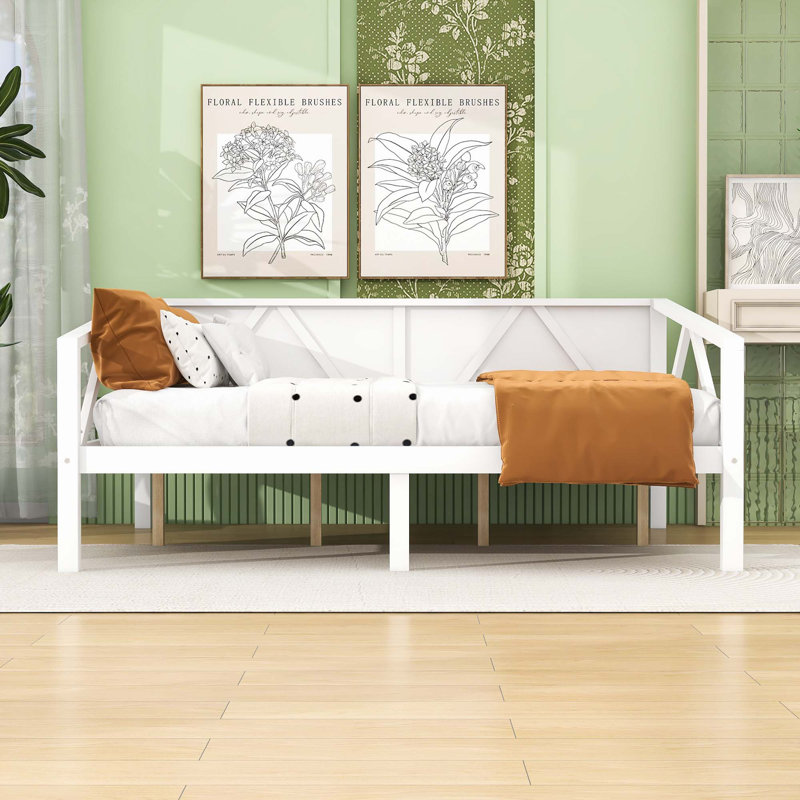Daybed with Wood Slat Support, Full, White