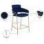 Tabouret de comptoir en velours beige Yara-75000052