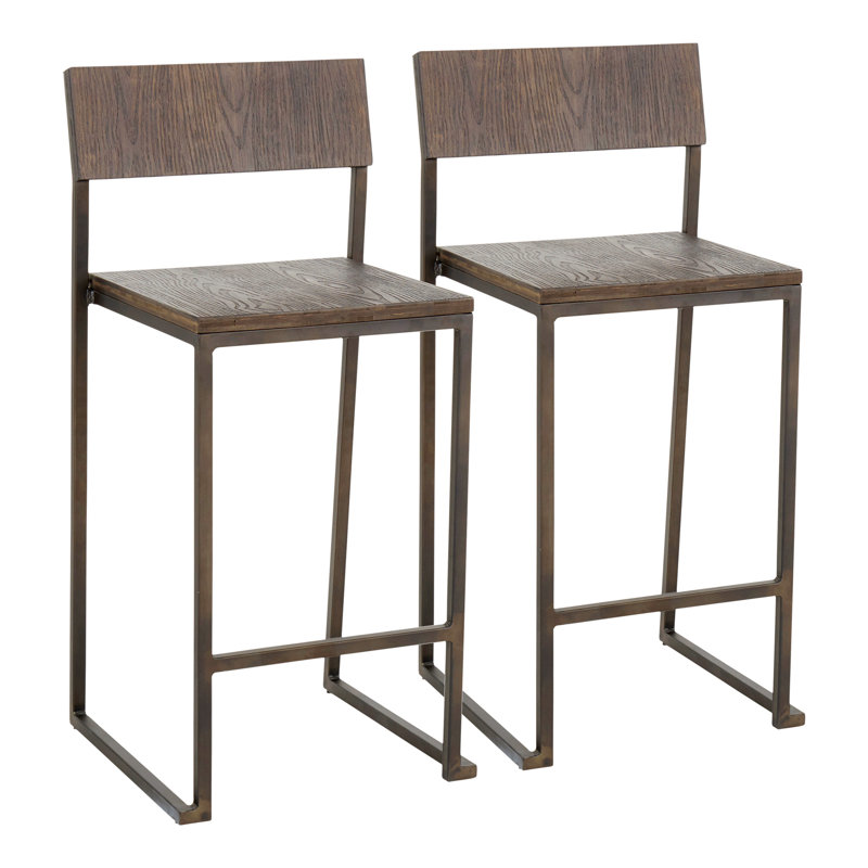 Reeno Counter Stool with Metal Frame