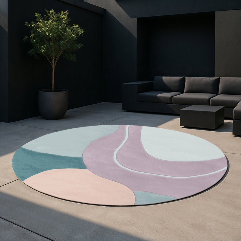 Soft Horizon Indoor And Outdoor Area Rug, Round 5'